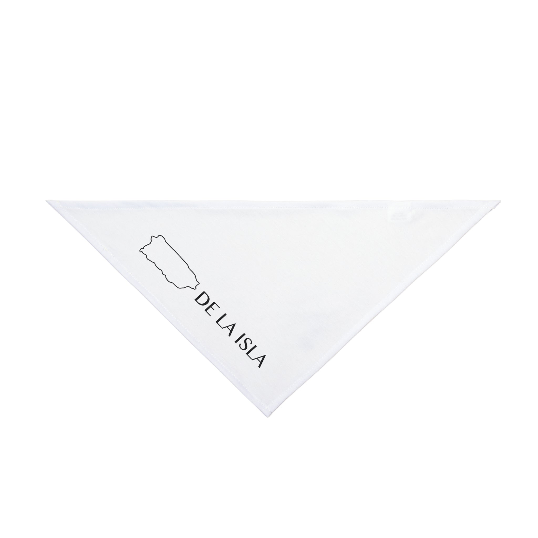 Puerto Rico outline DE LA ISLA Pet Bandana | Island map dog scarf