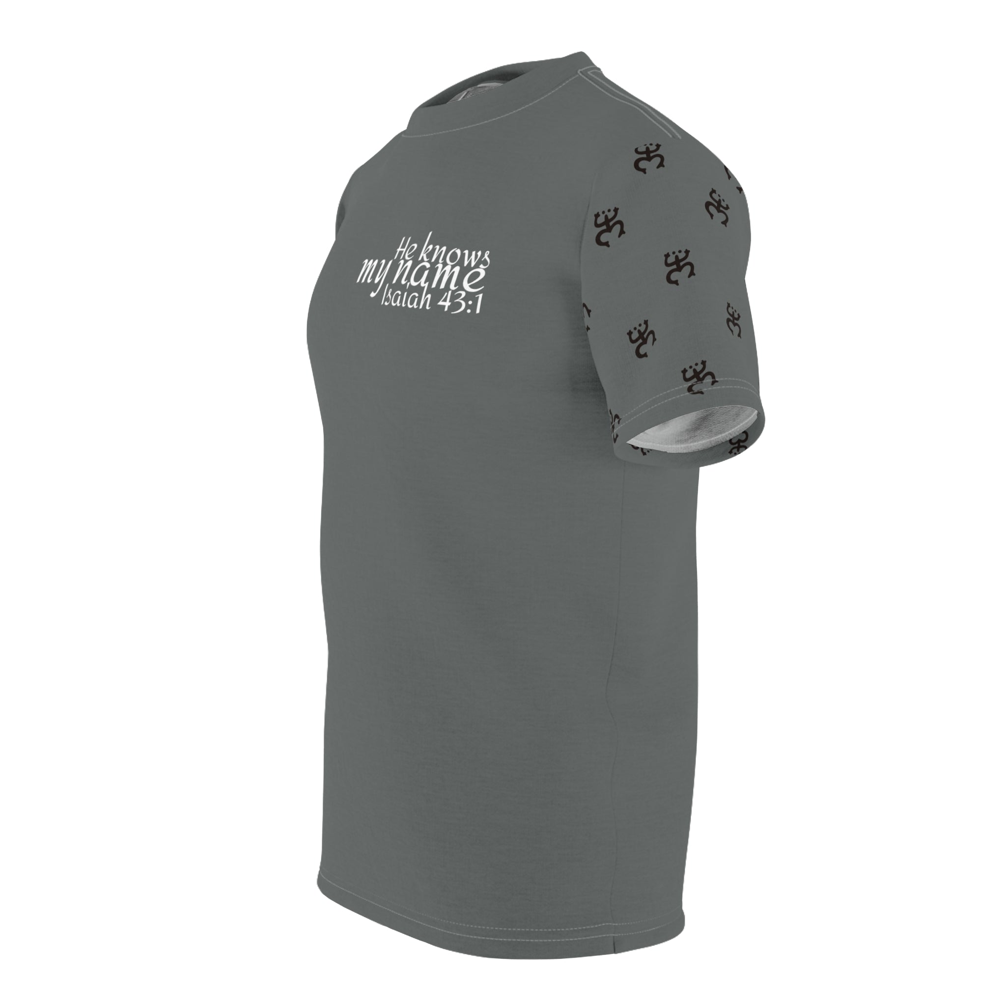 Black All-Over Print Cut & Sew Tee — Minimalist Everyday Graphic T-Shirt