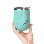 Coquí Character Peace Sign, Wine Tumbler | Por la mañana café por la tarde PRAYER