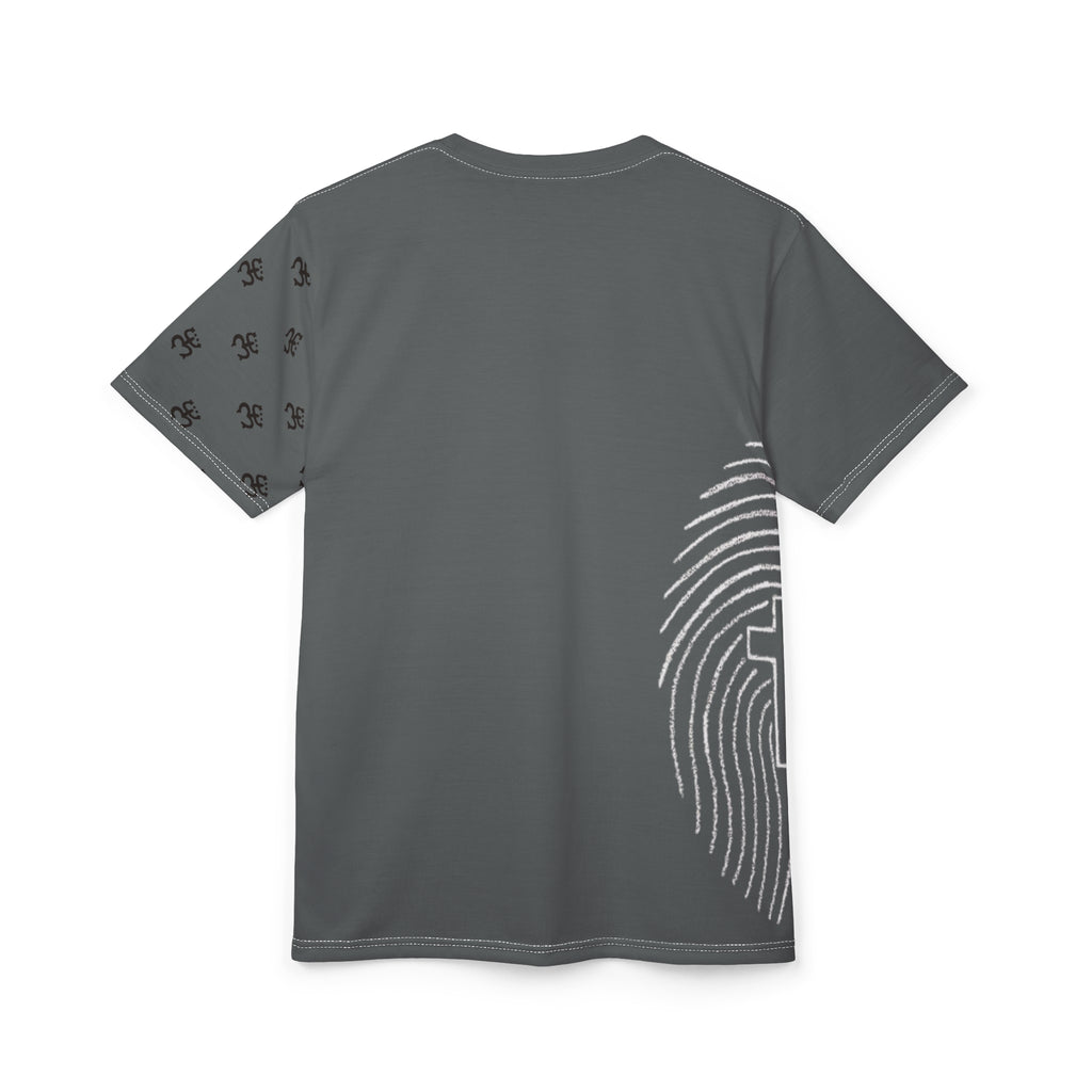 Black All-Over Print Cut & Sew Tee — Minimalist Everyday Graphic T-Shirt