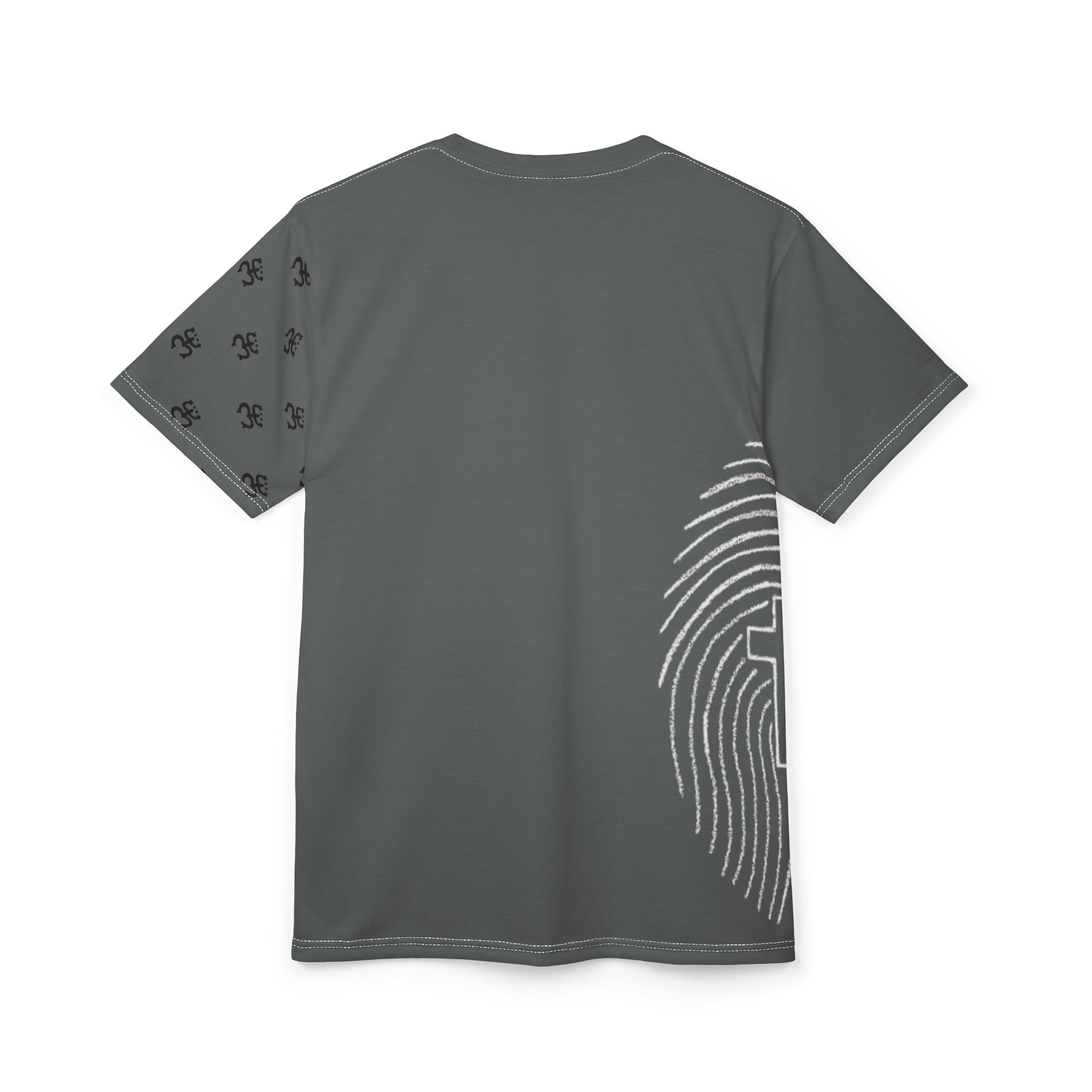 Black All-Over Print Cut & Sew Tee — Minimalist Everyday Graphic T-Shirt