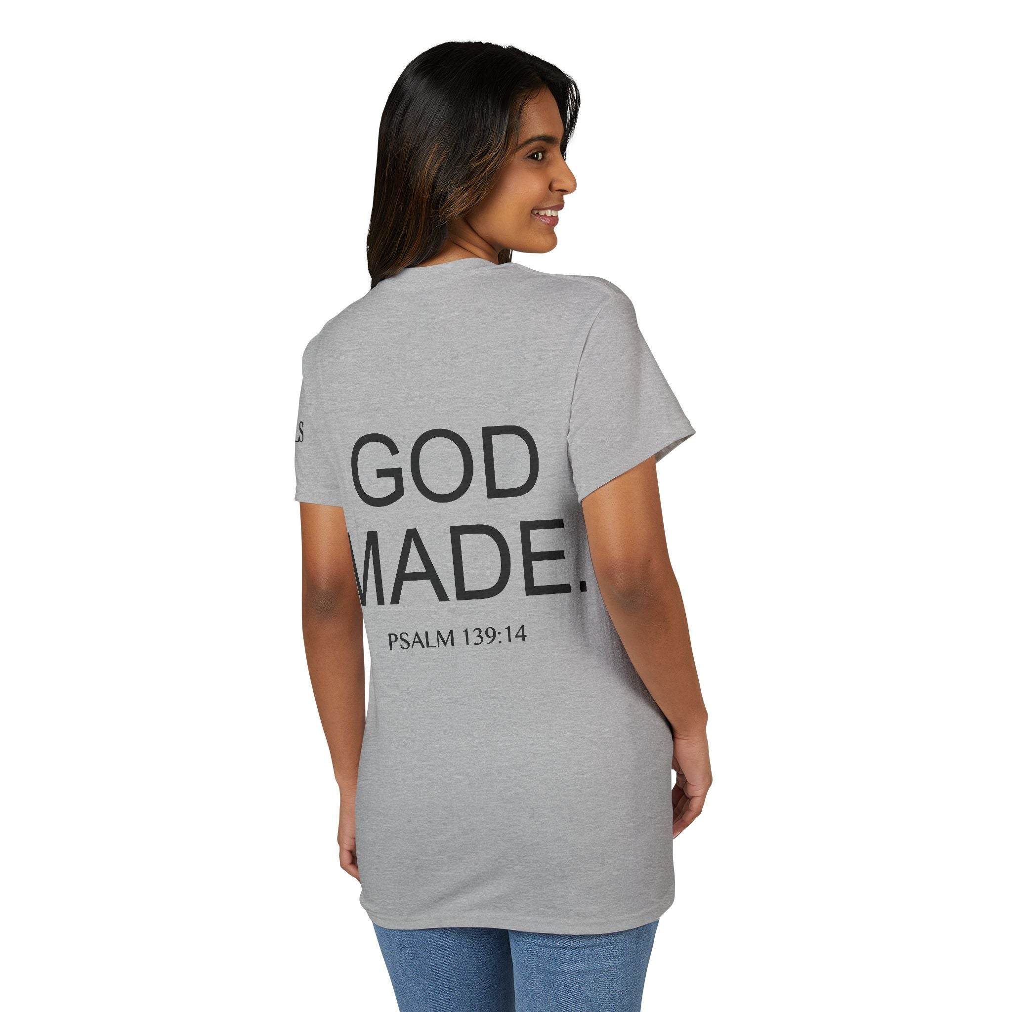 Isla Built / God Made T-Shirt — Christian Faith Graphic Tee (Psalm 139:14)