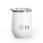 Coquí Character Peace Sign, Wine Tumbler | Por la mañana café por la tarde PRAYER