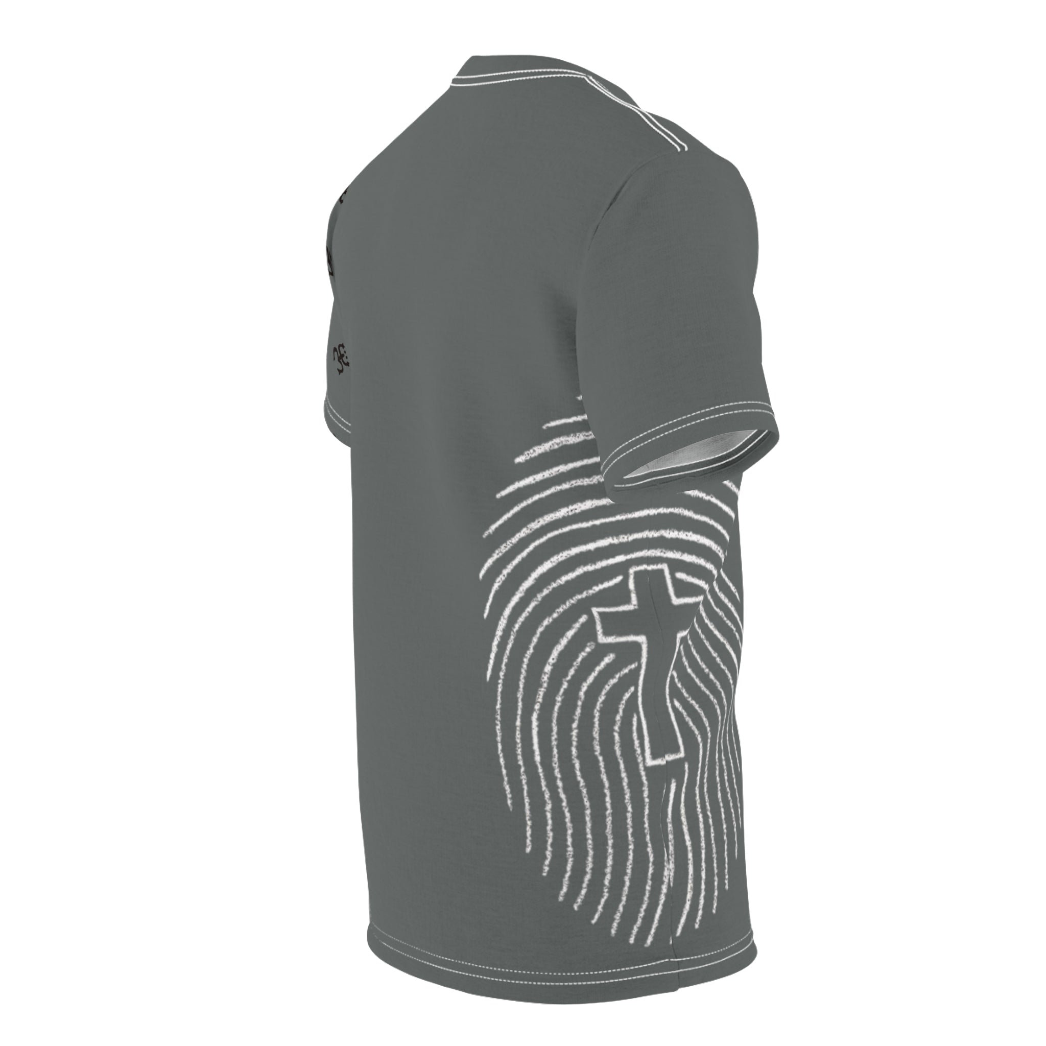 Black All-Over Print Cut & Sew Tee — Minimalist Everyday Graphic T-Shirt