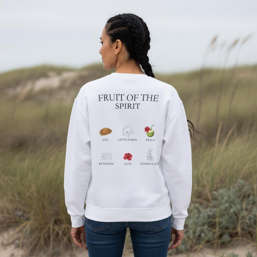 Fruit of the Spirit Sweatshirt | Christian Faith Illustration