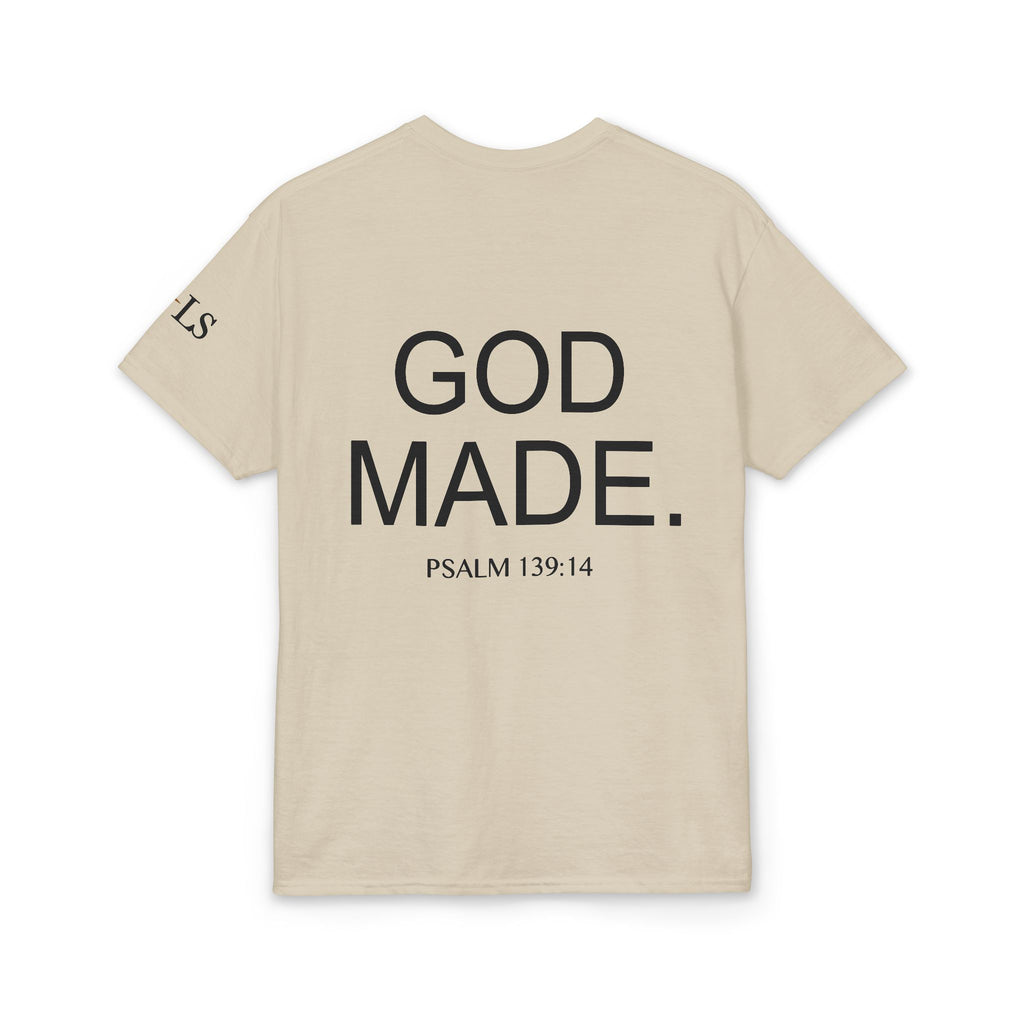 Isla Built / God Made T-Shirt — Christian Faith Graphic Tee (Psalm 139:14)
