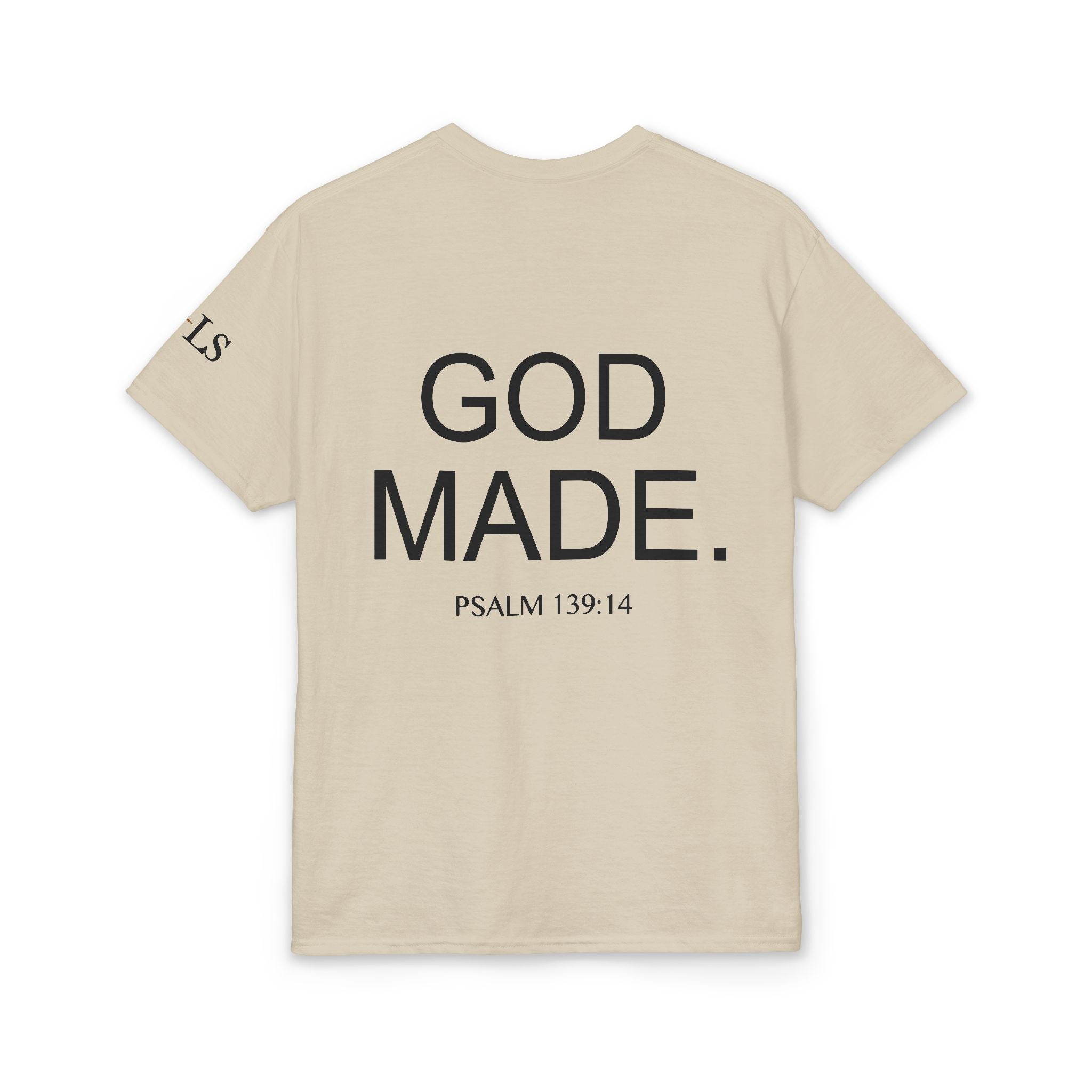 Isla Built / God Made T-Shirt — Christian Faith Graphic Tee (Psalm 139:14)