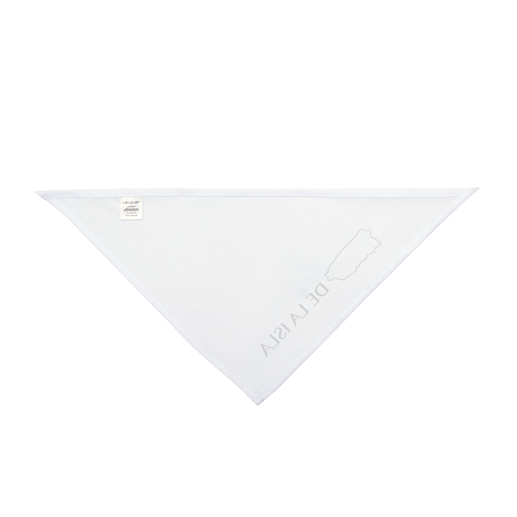 Puerto Rico outline DE LA ISLA Pet Bandana | Island map dog scarf