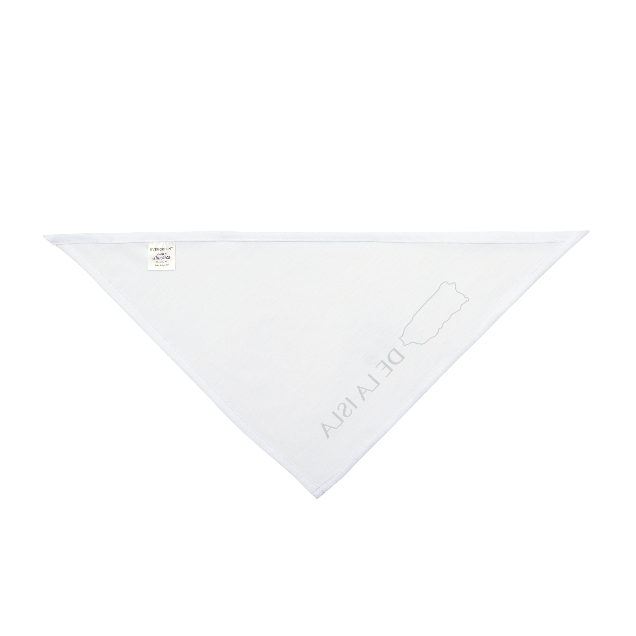 Puerto Rico outline DE LA ISLA Pet Bandana | Island map dog scarf