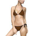 Tie-Side Bikini Swimsuit with Minimal Monogram