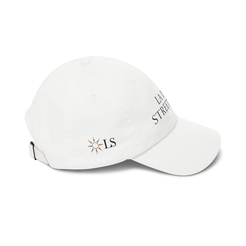 La Isla Streetwear Classic Dad Cap — Embroidered White Baseball Hat