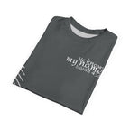 Black All-Over Print Cut & Sew Tee — Minimalist Everyday Graphic T-Shirt