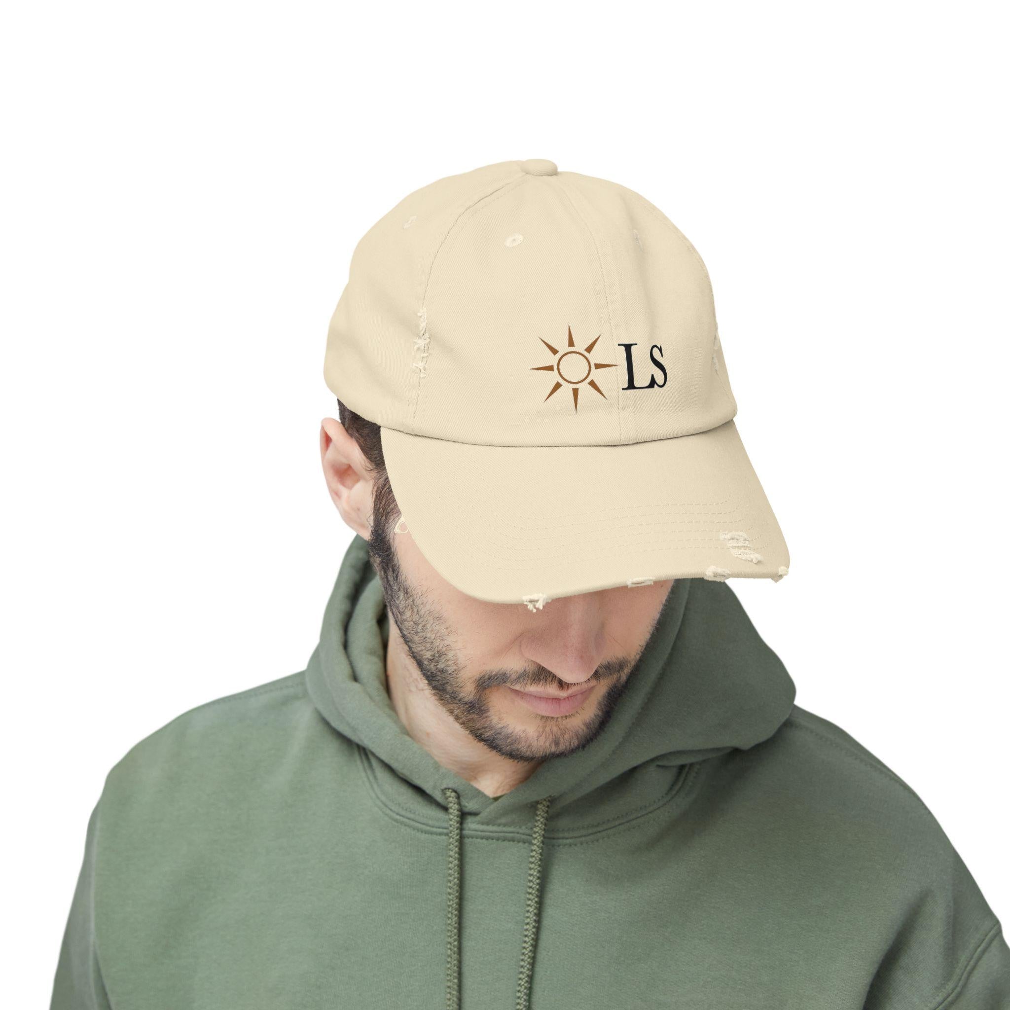 Sunburst LS Cap | Distressed Baseball Hat, Embroidered Logo