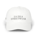 La Isla Streetwear Classic Dad Cap — Embroidered White Baseball Hat