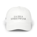 La Isla Streetwear Classic Dad Cap — Embroidered White Baseball Hat
