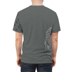 Black All-Over Print Cut & Sew Tee — Minimalist Everyday Graphic T-Shirt