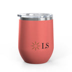 Coquí Character Peace Sign, Wine Tumbler | Por la mañana café por la tarde PRAYER