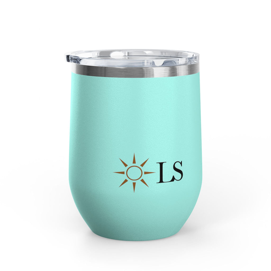 Coquí Character Peace Sign, Wine Tumbler | Por la mañana café por la tarde PRAYER