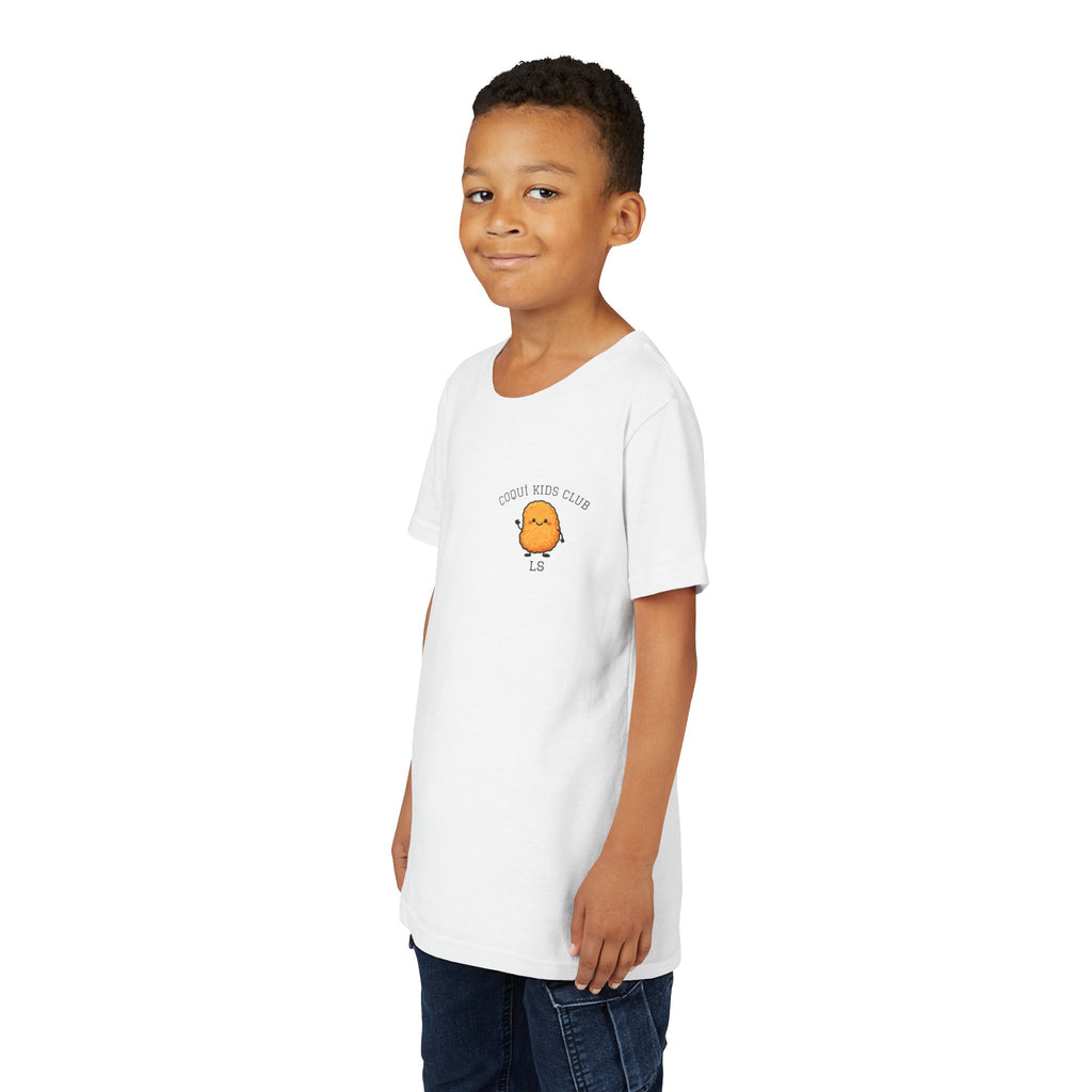 Youth Tee "Powered by Chicken Nuggets & Jesus" Graphic Shirt