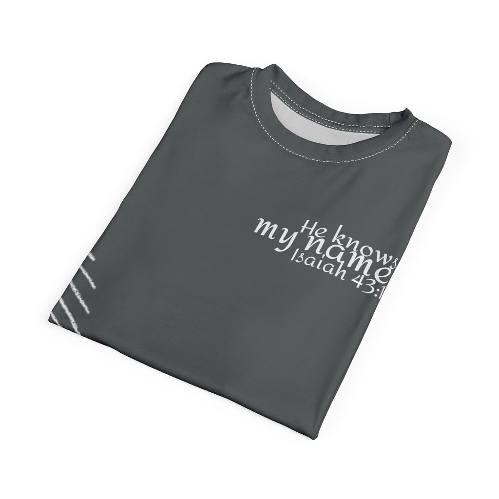 Black All-Over Print Cut & Sew Tee — Minimalist Everyday Graphic T-Shirt