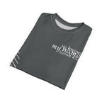 Black All-Over Print Cut & Sew Tee — Minimalist Everyday Graphic T-Shirt